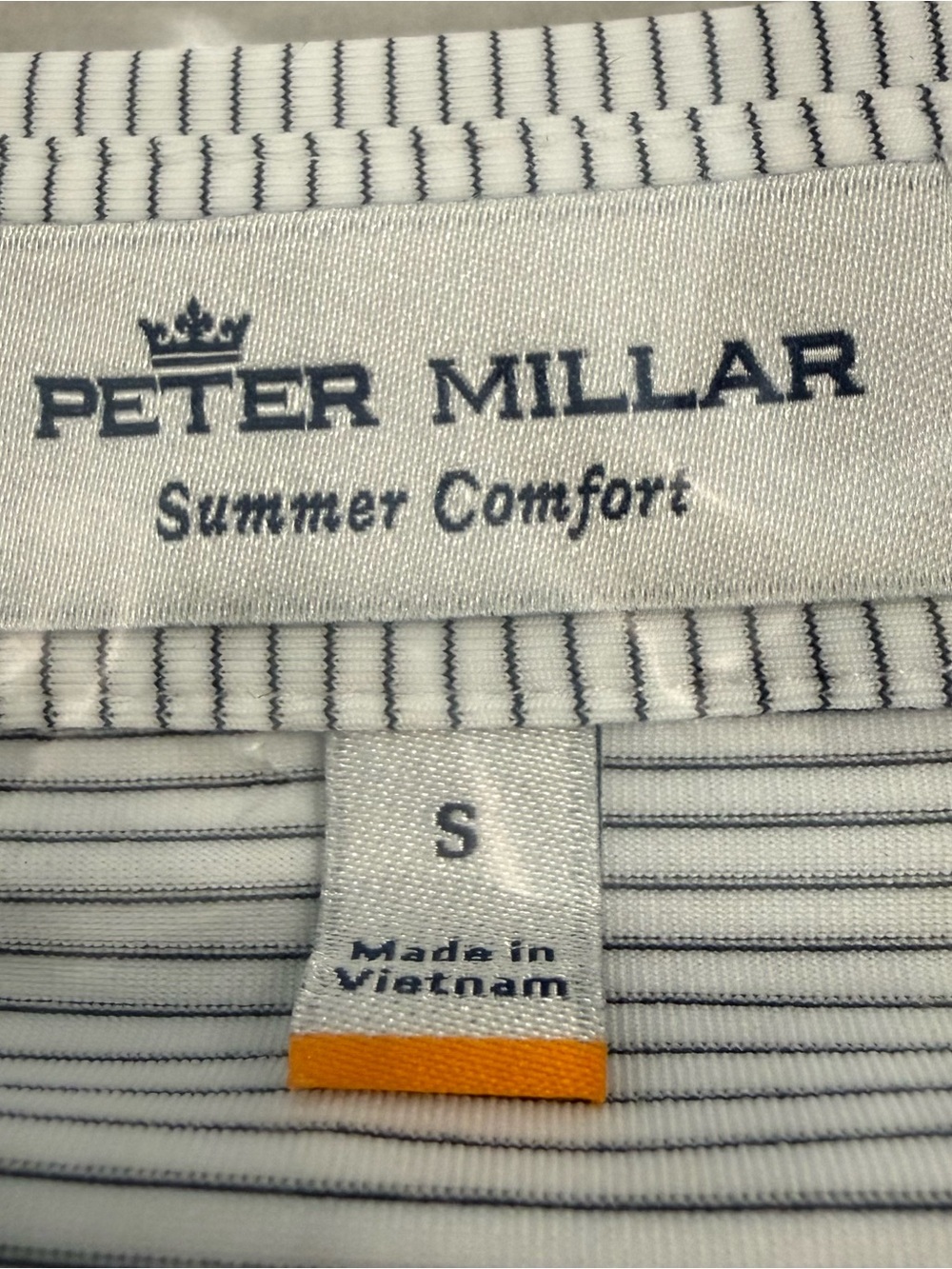 Peter Millar Navy and White Striped Polo / Peter Milar Golf Polo -Multiple Sizes - Picture 5 of 10